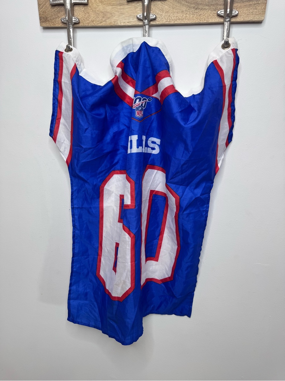 NFL Buffalo Bills Blue Jersey Wall flag with White and Red Accents